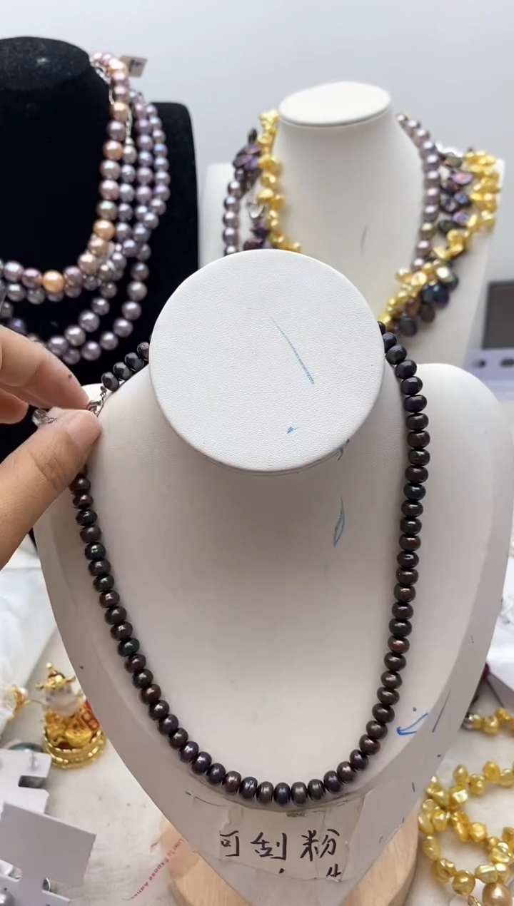【闪购商品】淡水珍珠颈饰钛钢77