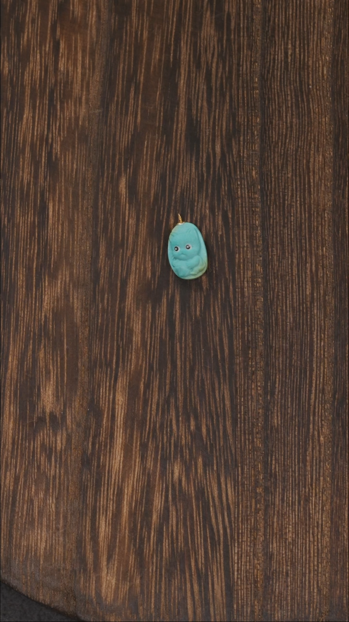 【闪购商品】绿松石挂饰18K金镶嵌1