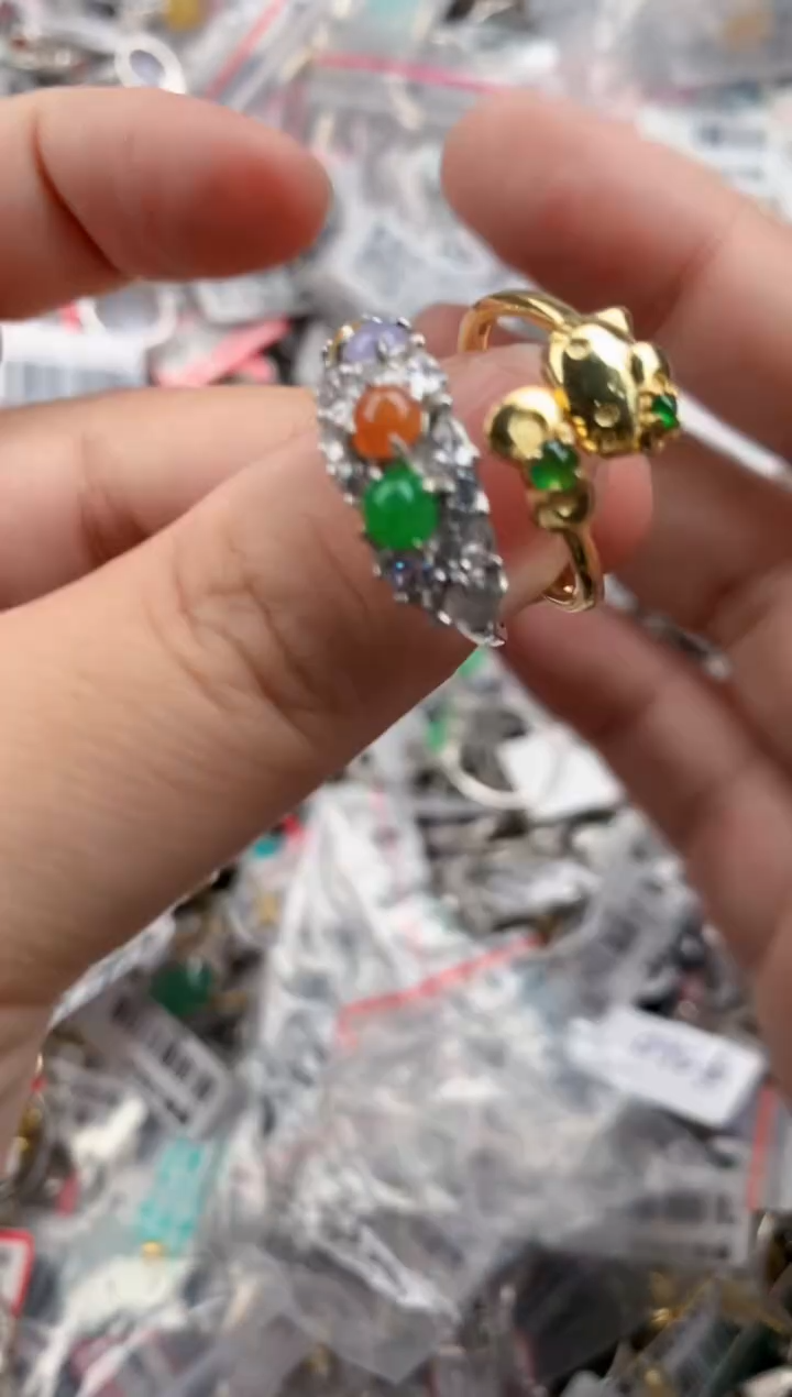 银S925镶嵌戒指翡翠999   4