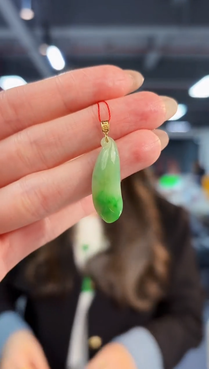 【闪购商品】翡翠颈饰18K金镶嵌缅料A货/支持复检/一件