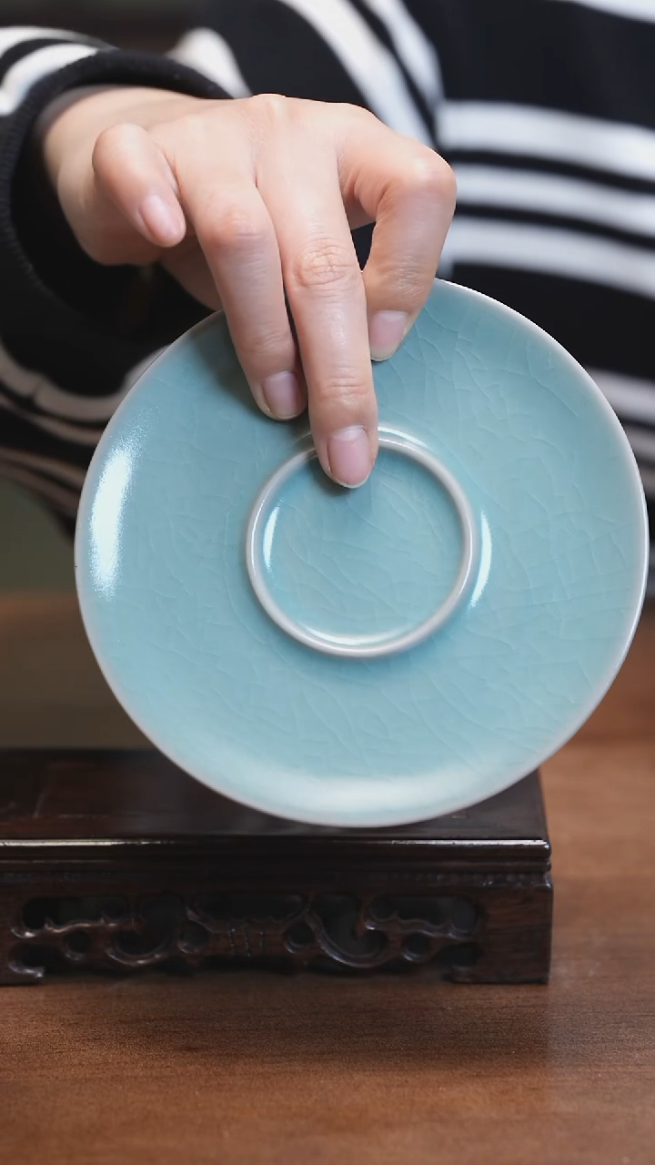 【闪购商品】Y宝丰宋官窑原产地汝瓷盘子