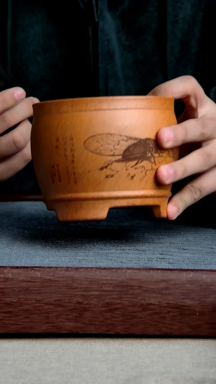 紫砂花盆10.5*9内径尺寸