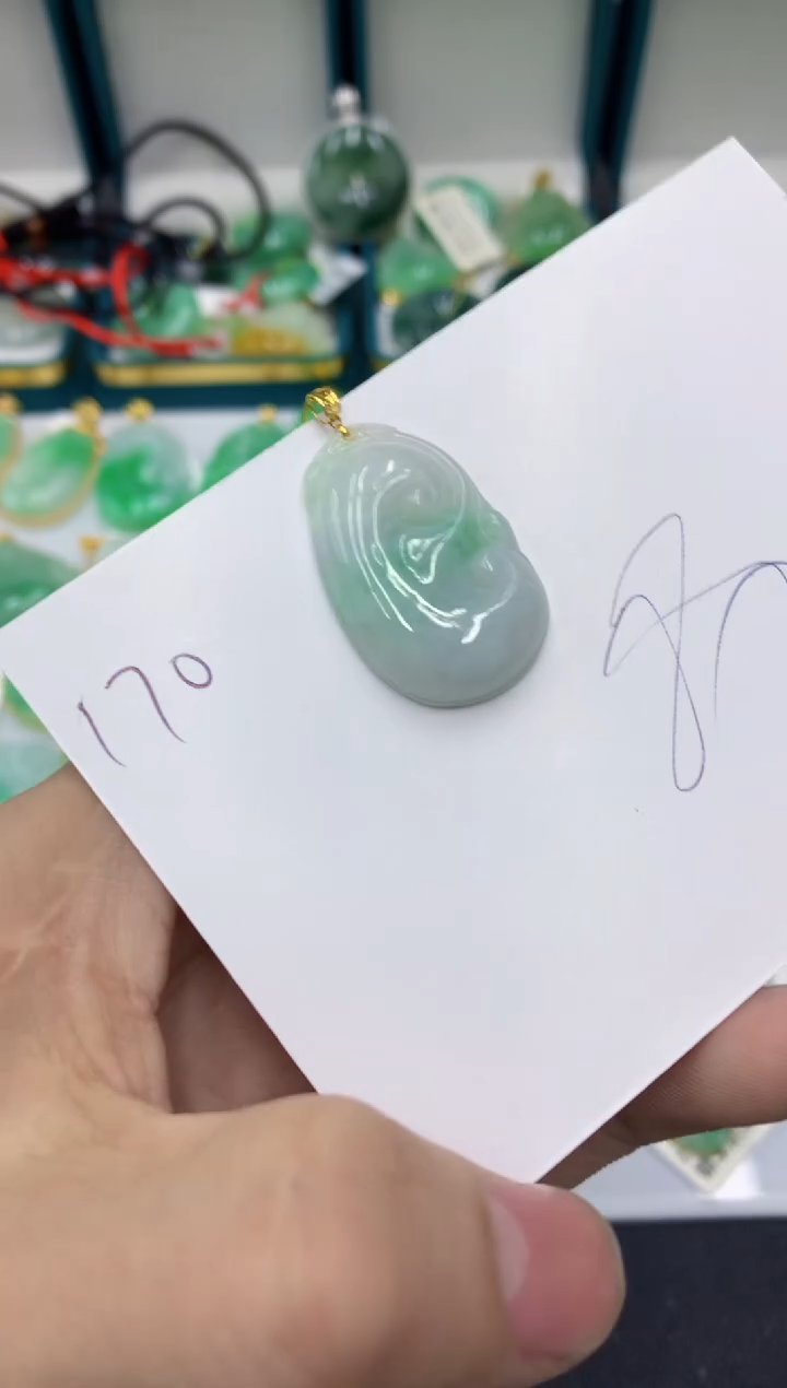 【闪购商品】翡翠颈饰18K金镶嵌1111111111