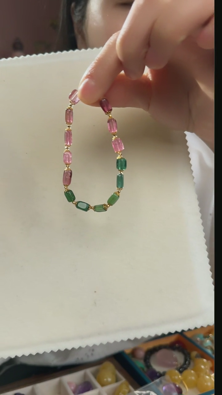 【闪购商品】碧玺手串未镶嵌天然碧玺手串