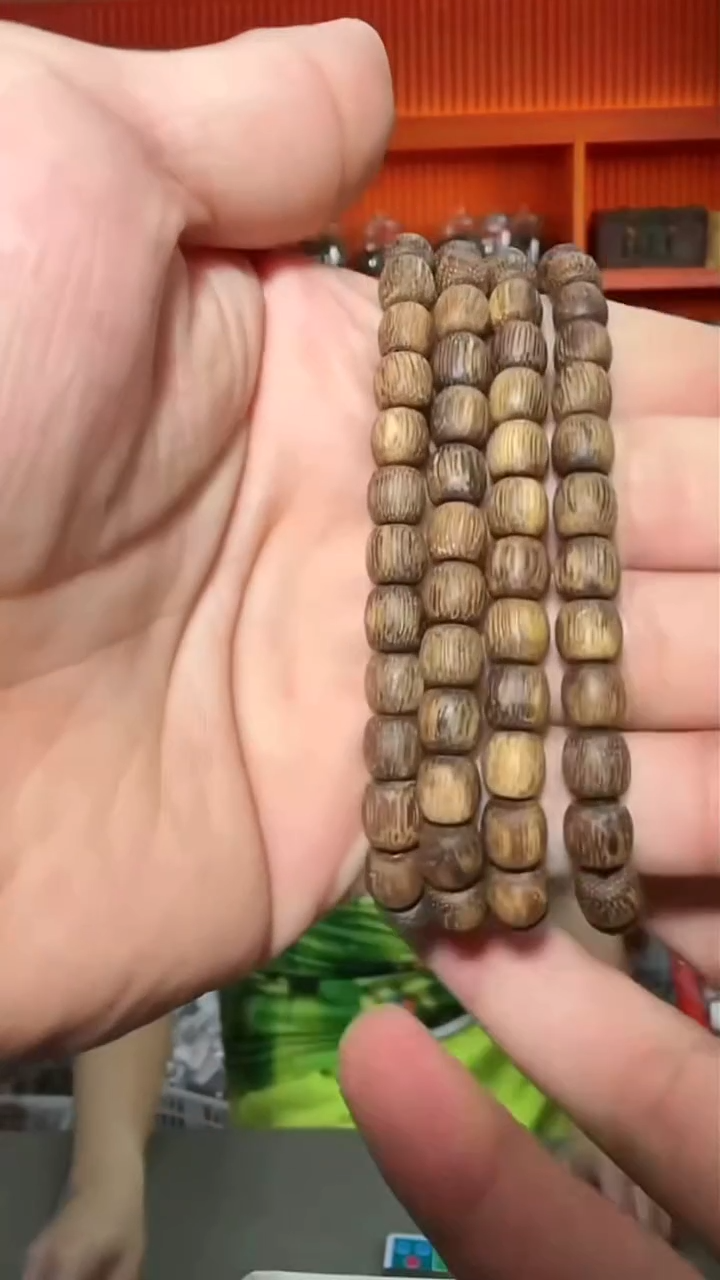 沉香手串128号沉水单圈鼓珠多样性发一