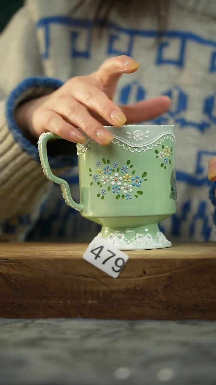 【闪购商品】瓷片新品！设计师款手绘/咖啡杯 喜喜