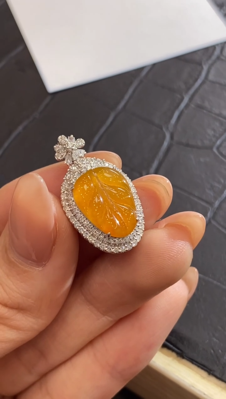 【闪购商品】翡翠颈饰18K金镶嵌收到货48小时鉴赏期（超时不退不换）