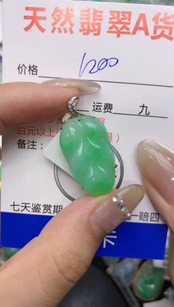 【闪购商品】翡翠颈饰18K金镶嵌222222222`