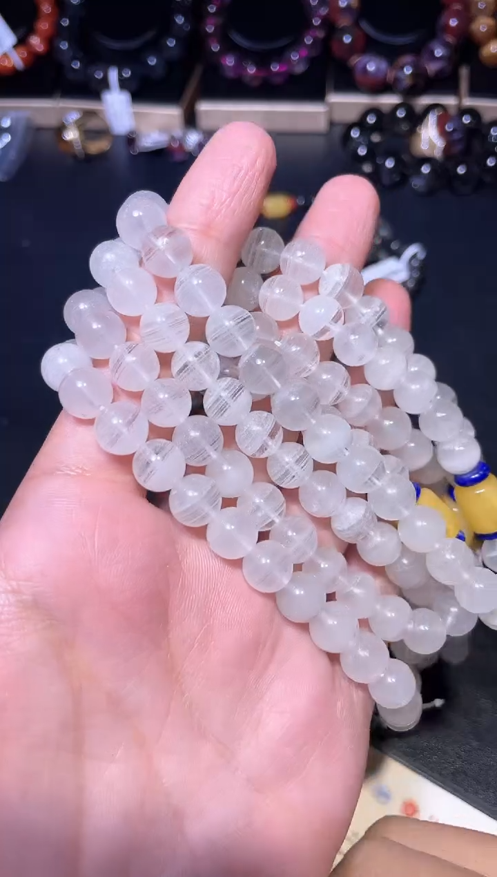 【闪购商品】水晶手链未镶嵌白幽灵多圈（多样性发其一）
