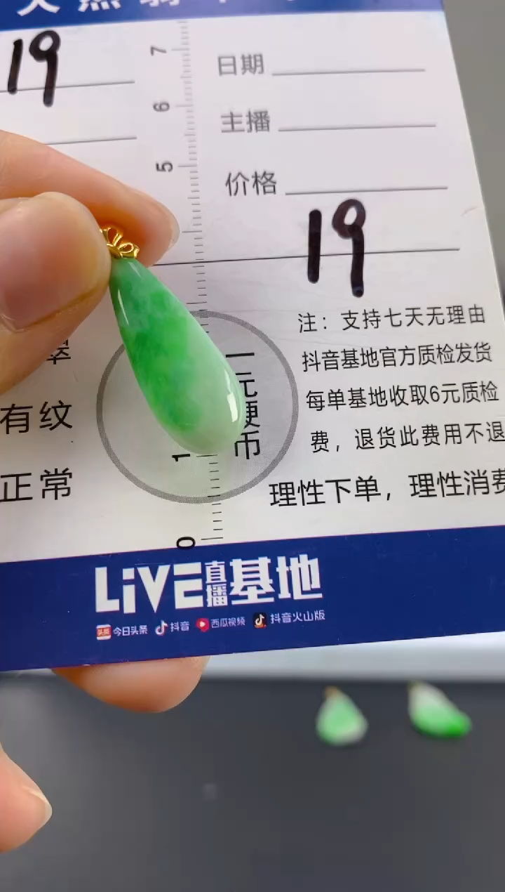 【闪购商品】翡翠颈饰18K金镶嵌天然A货翡翠