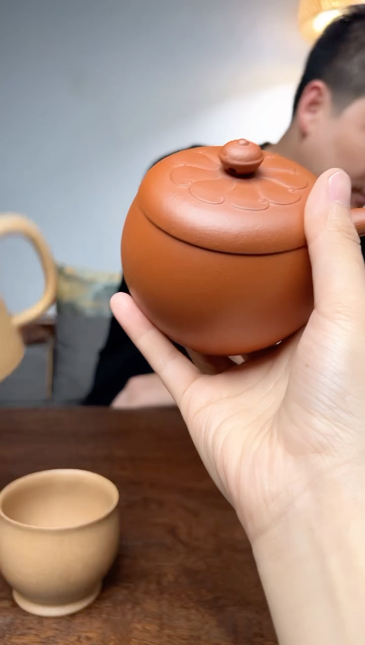 茶杯紫砂朱泥盖杯盖杯