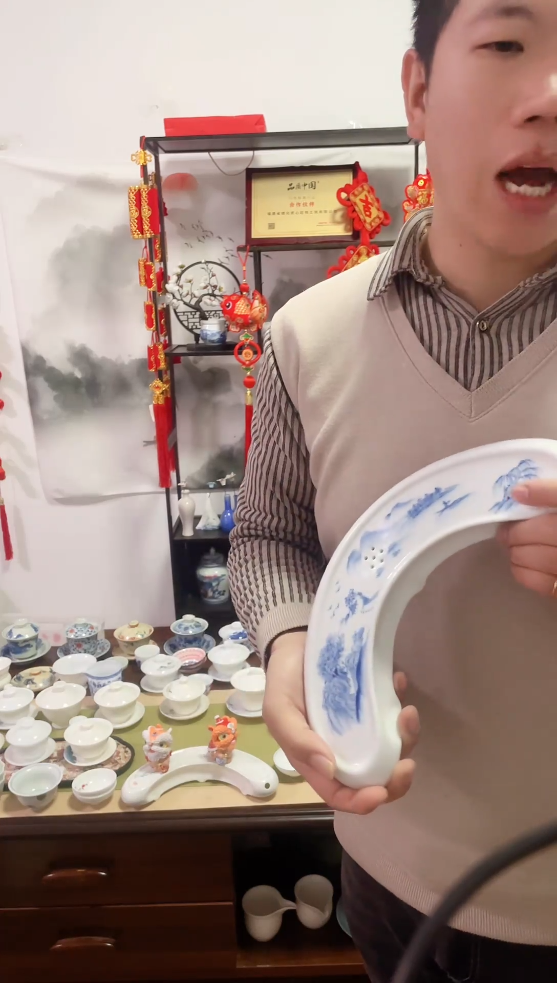 【闪购商品】【瓷心匠物】直播间福利专款山水茶盘