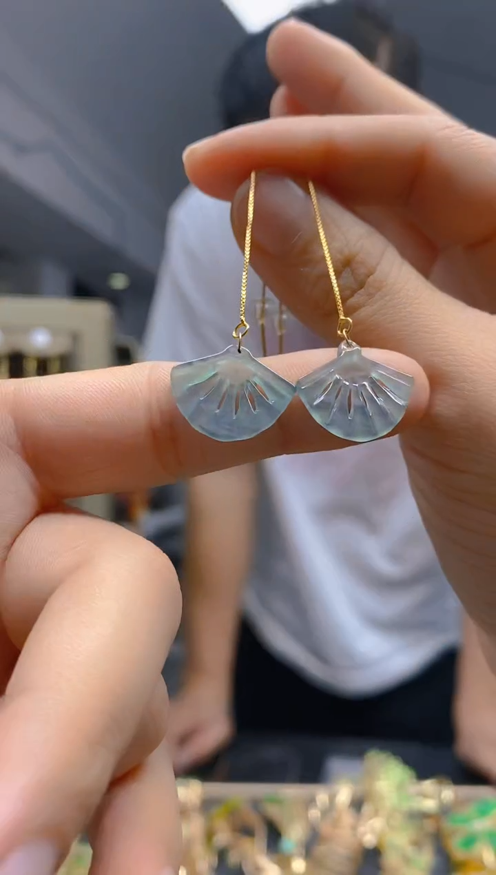 【闪购商品】翡翠耳饰合金381翡翠耳线