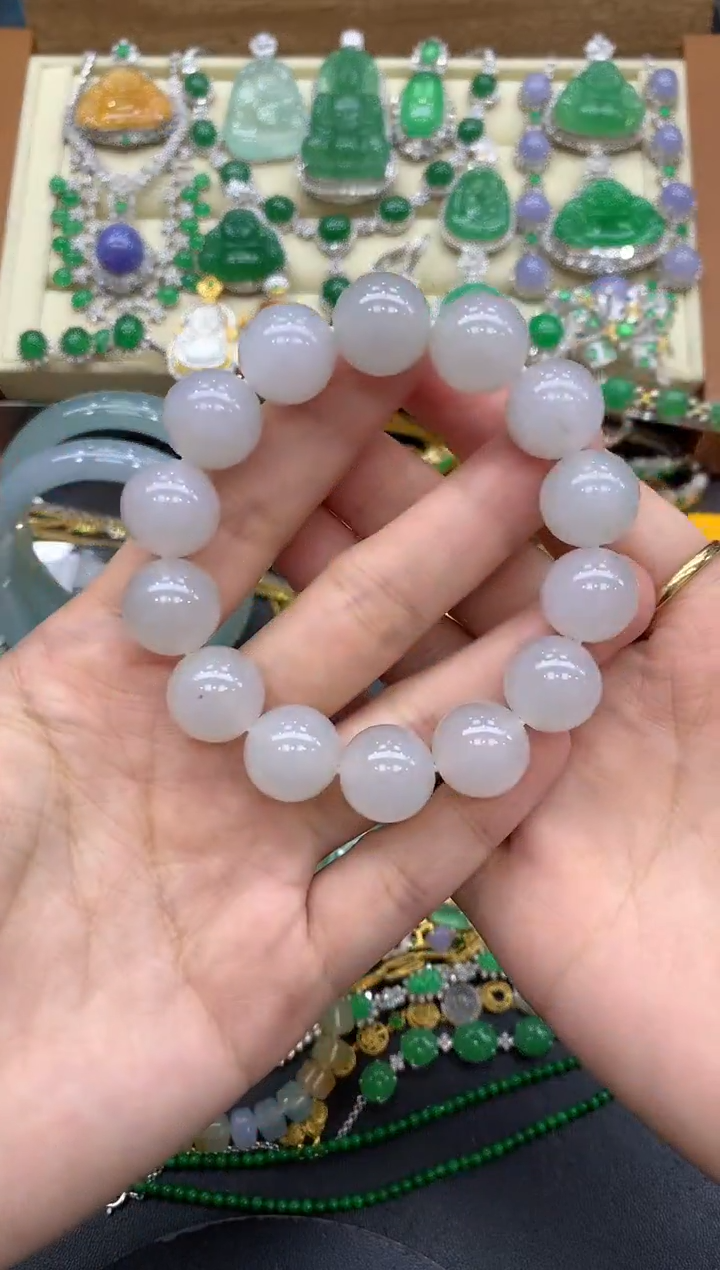 未镶嵌手串翡翠505-中国好珍宝