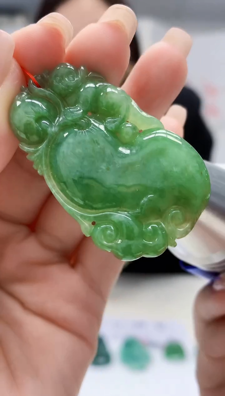定制翡翠未镶嵌4852lr-毛货挂件33