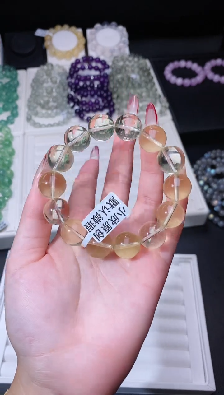 【闪购商品】水晶手链未镶嵌115.28黄水晶手串 多样性发其一