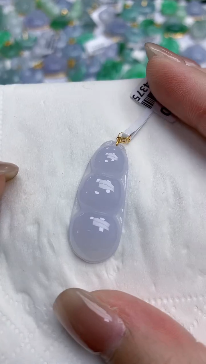 【闪购商品】翡翠颈饰18K金镶嵌天然缅甸翡翠A货