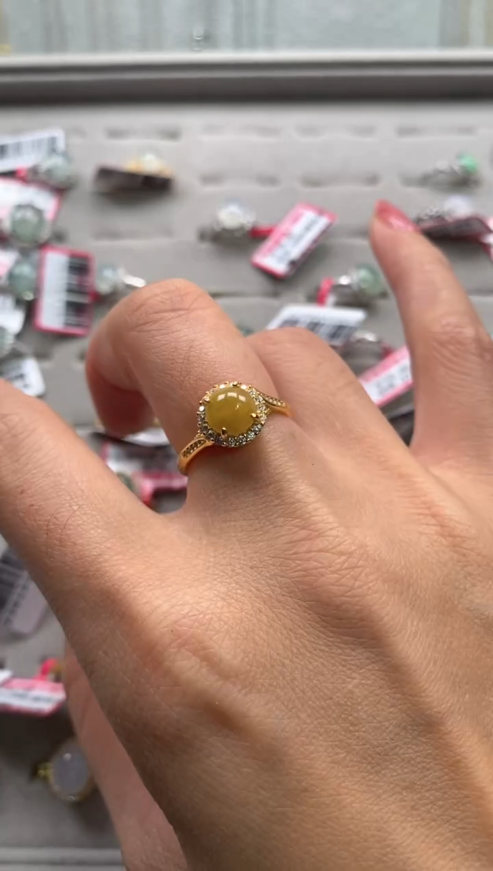 【闪购商品】翡翠戒指银S925镶嵌22222222     3