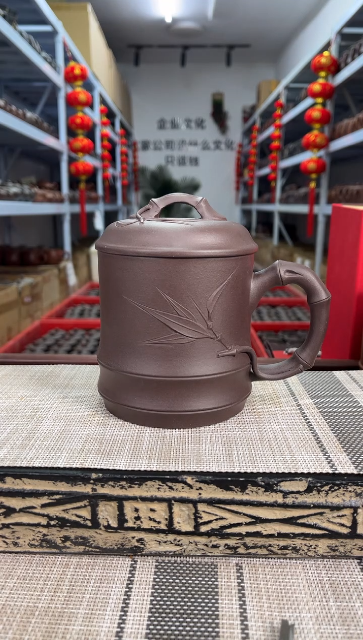 【闪购商品】紫砂茶杯紫泥竹节单杯礼盒装