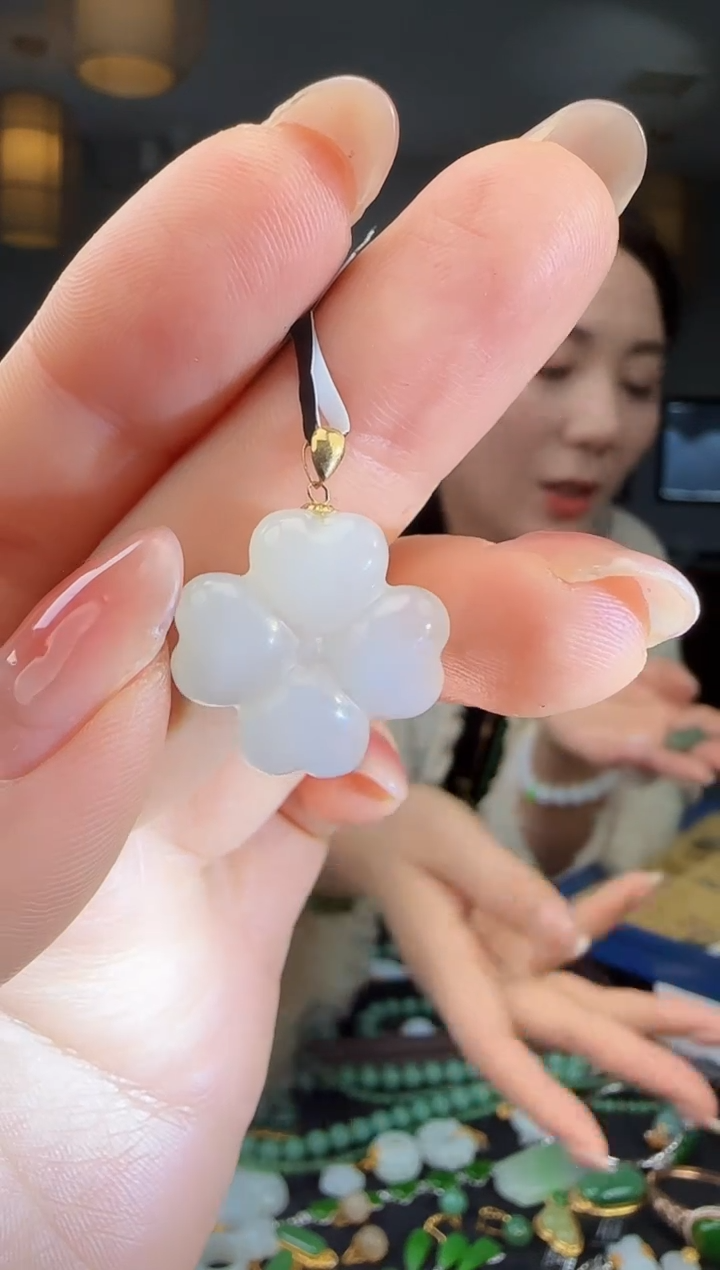 吊坠(不含链)银S925镶嵌和田玉1