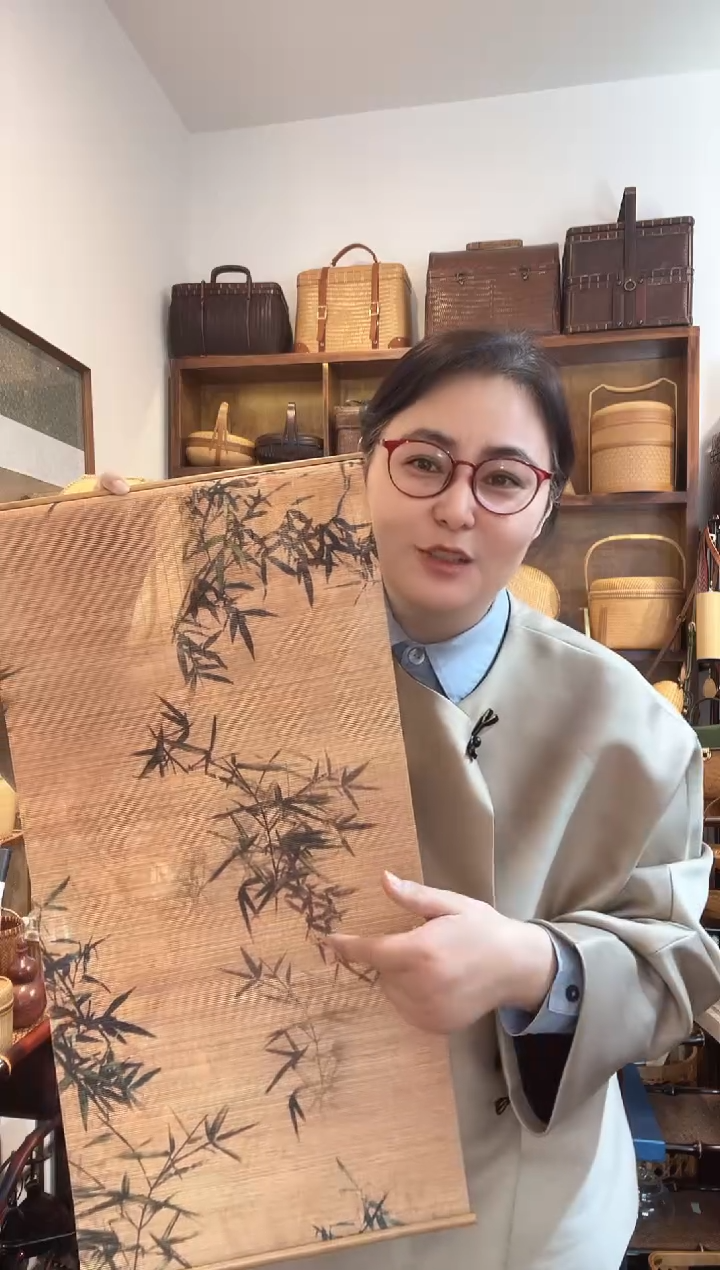 竹丝竹叶玉兰茶席60*30