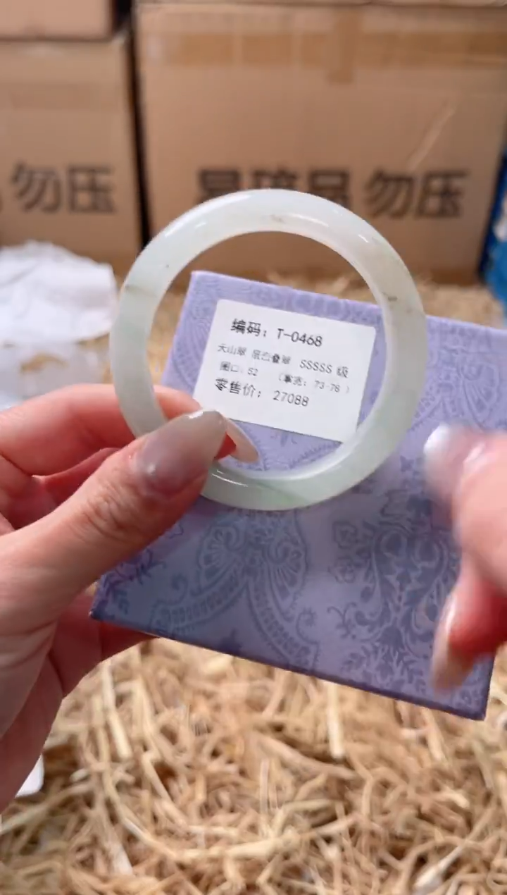 未镶嵌手镯石英质玉T-0468