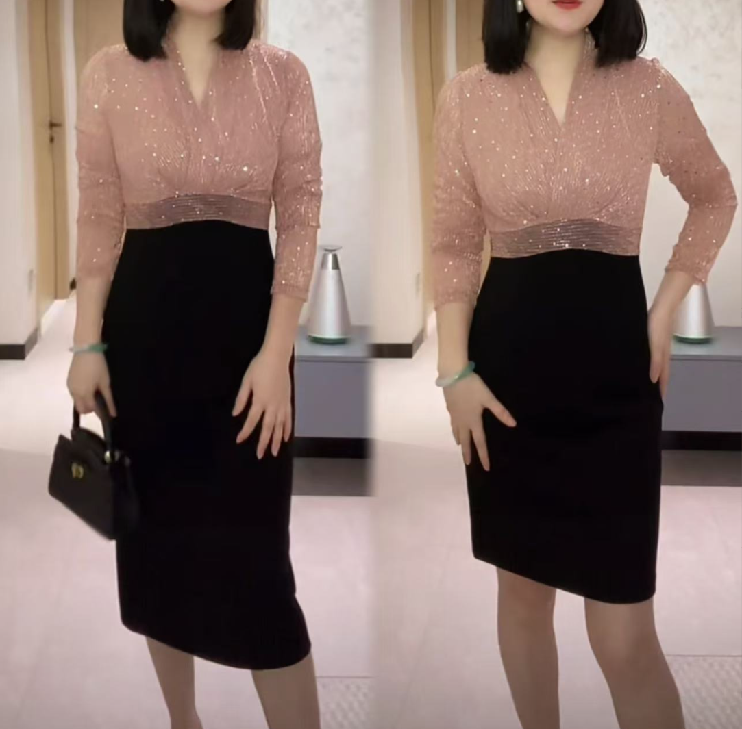 轻奢高级感气质显瘦女人味高级感连衣裙YF2531