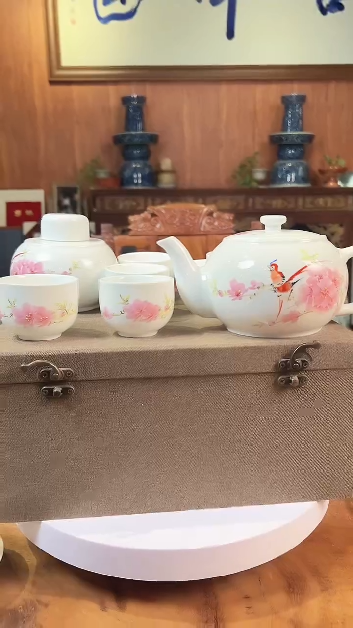 摆件陶景德镇陶瓷青花摆件25