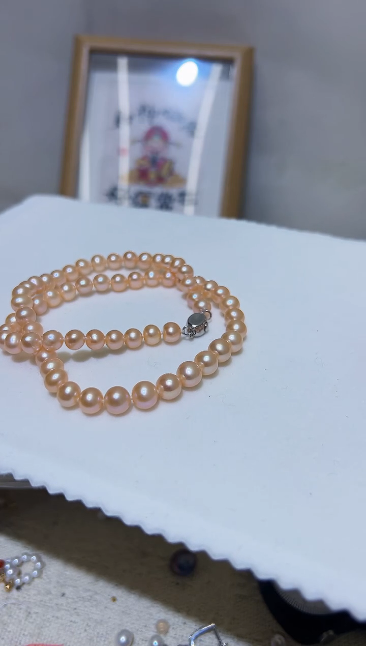 【闪购商品】淡水珍珠项链银S925镶嵌20淡水珍珠