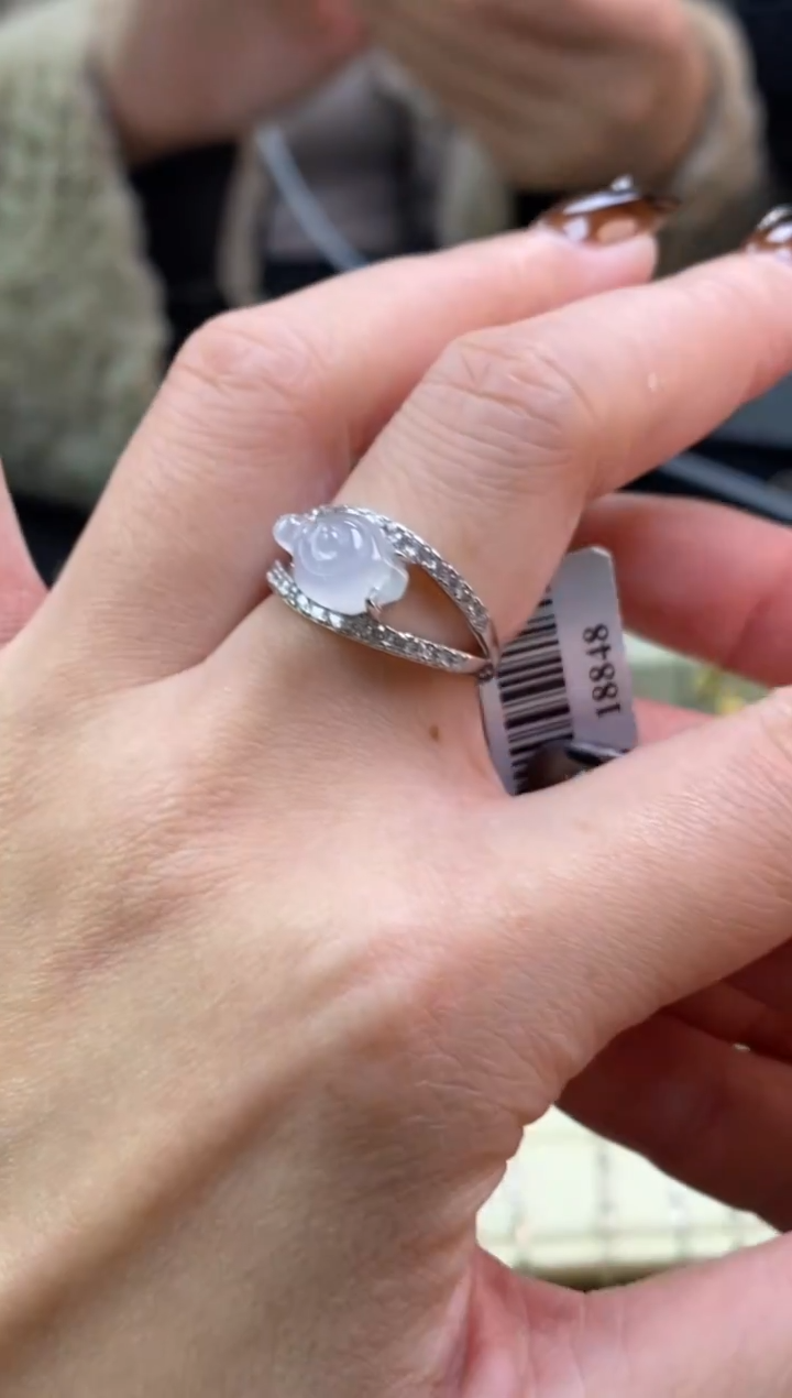 颈饰银S925镶嵌翡翠净货18848