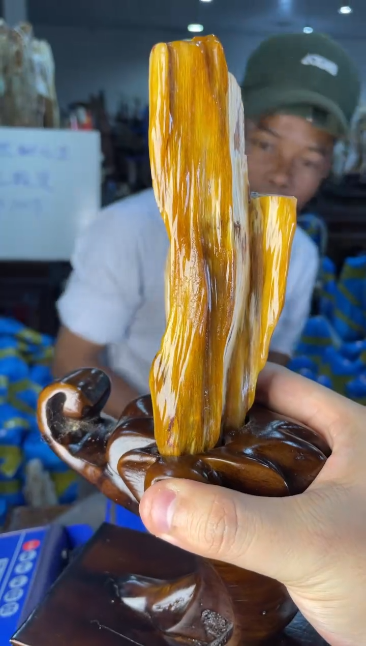 未镶嵌摆件硅化玉5