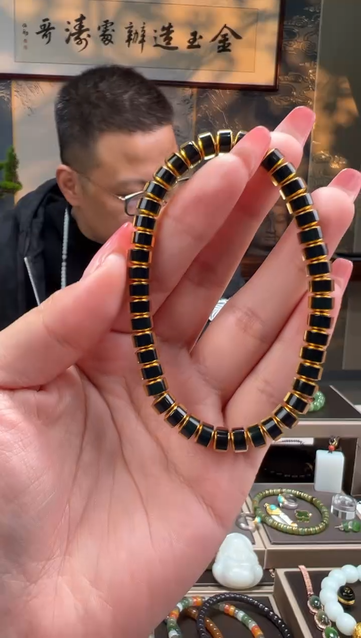 【闪购商品】蓝珀裸石未镶嵌手串卡6.5mm