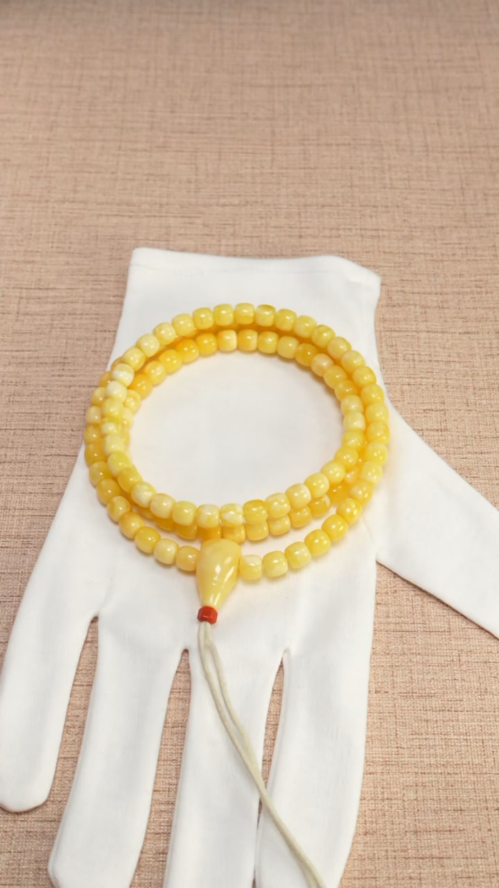 【闪购商品】蜜蜡手链未镶嵌2540/7mm红标套装