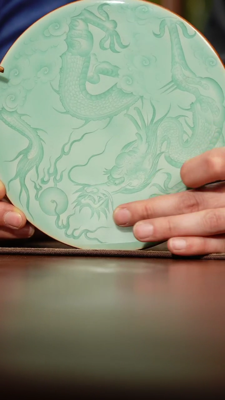 【闪购商品】70-2实心龙纹壶承（）