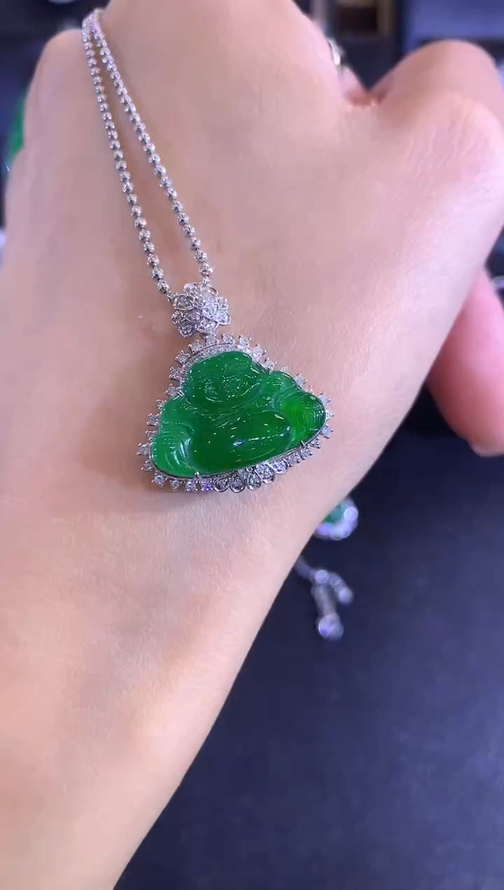 【闪购商品】翡翠吊坠(不含链)18K金镶嵌a20多样性一件发货