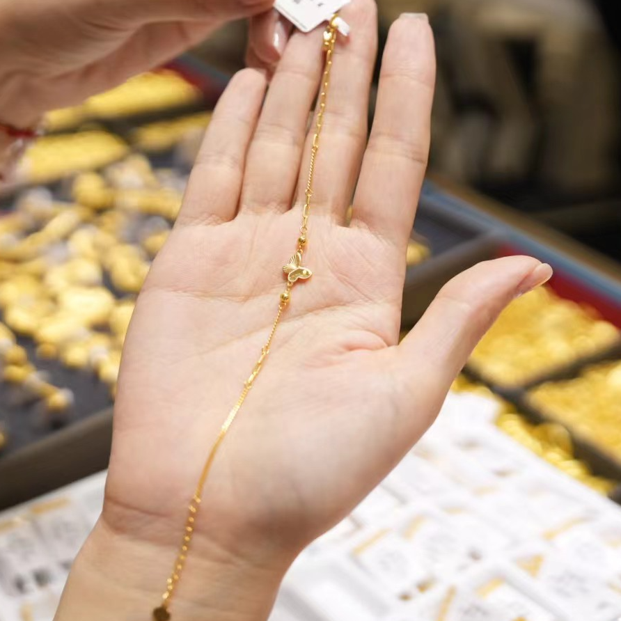 【巧玲专属】足金999碎碎冰蝴蝶手链 经典时尚百搭 3.18