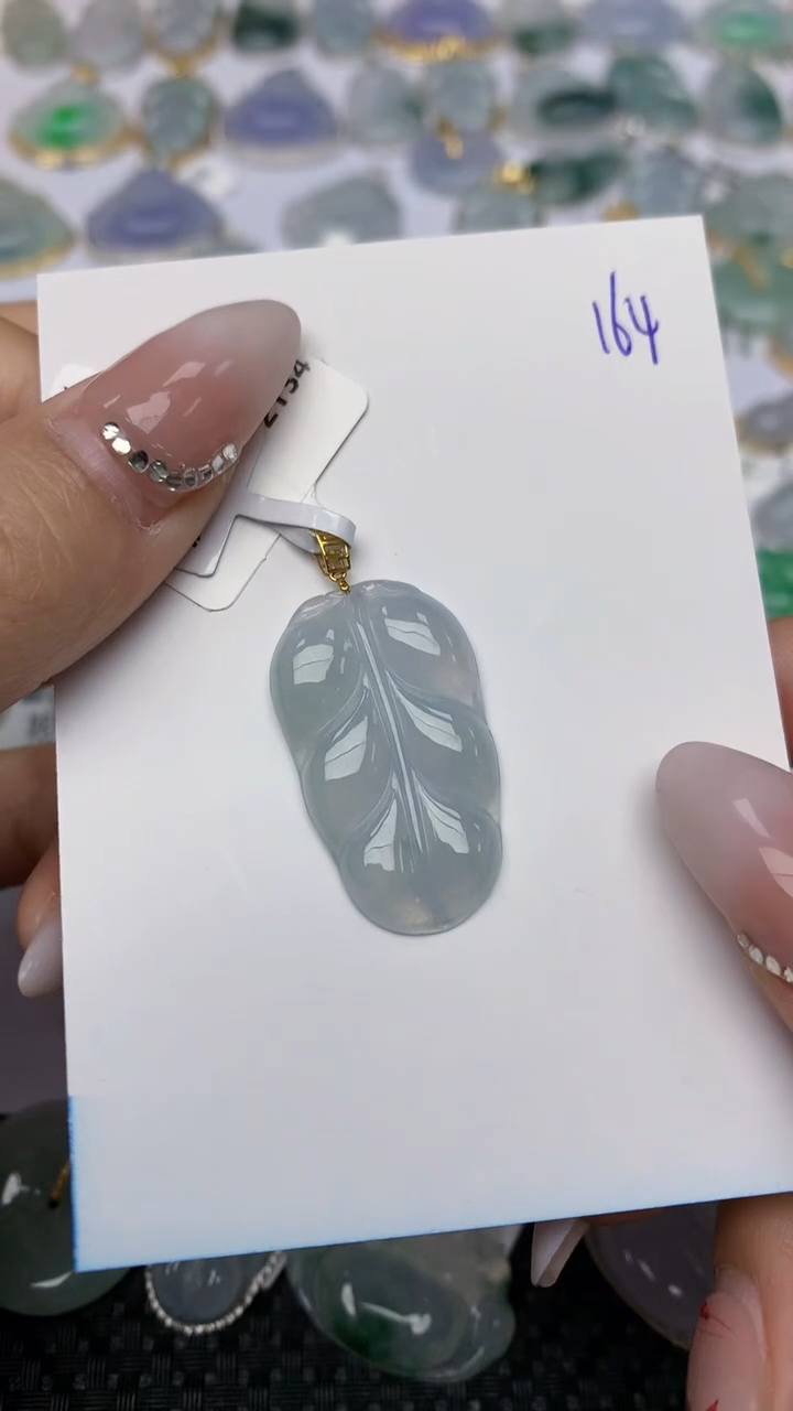 【闪购商品】翡翠颈饰18K金镶嵌天然翡翠A货