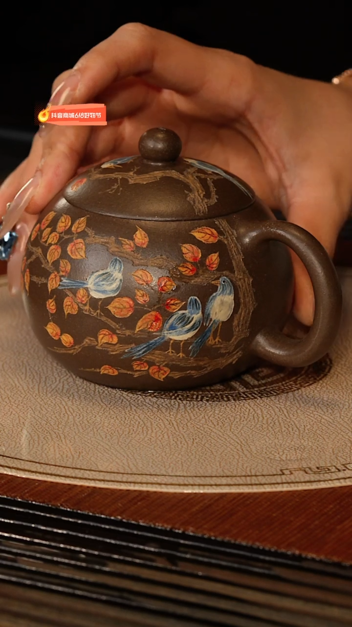 茶壶紫砂宜兴紫砂SJK 鲨皮青 西施