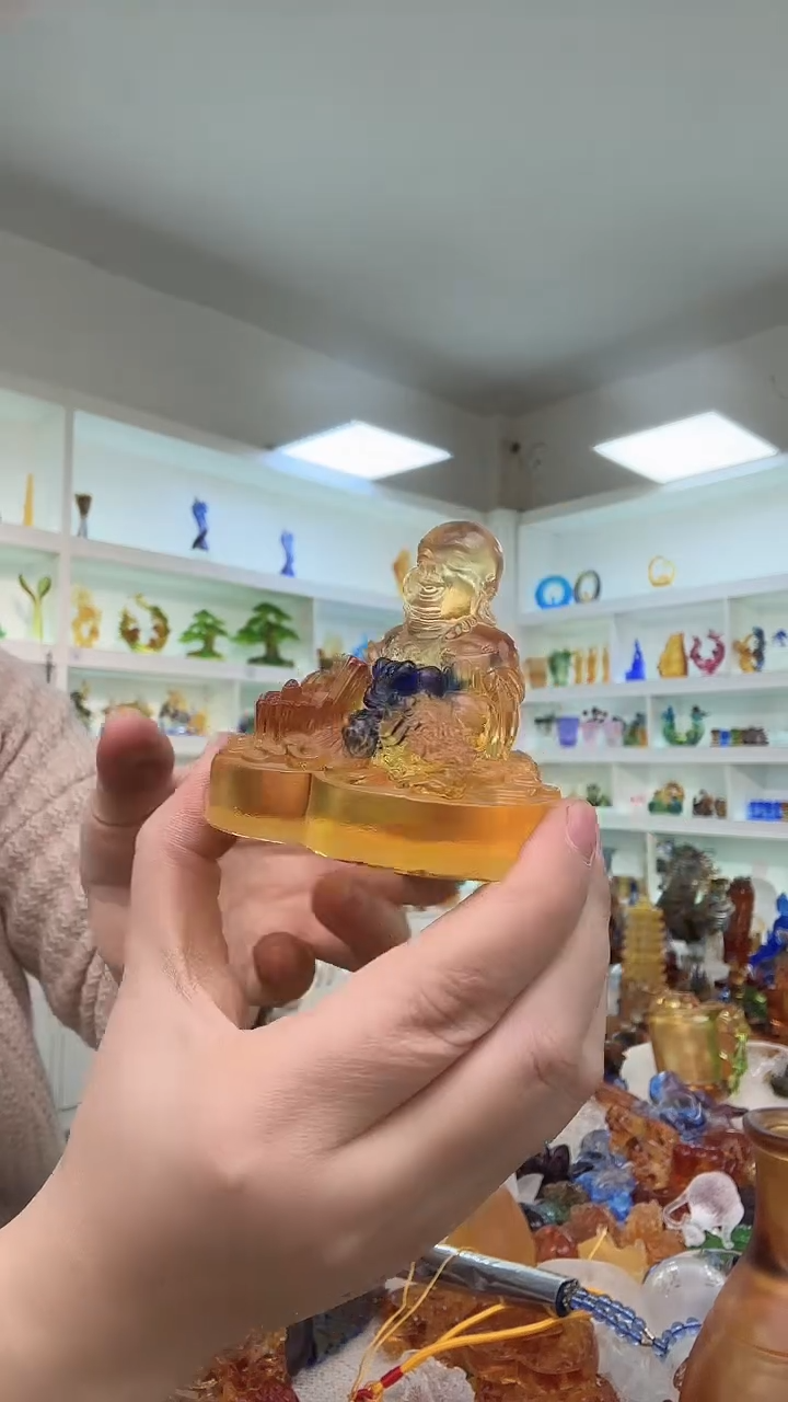 手工艺品琉璃弥勒