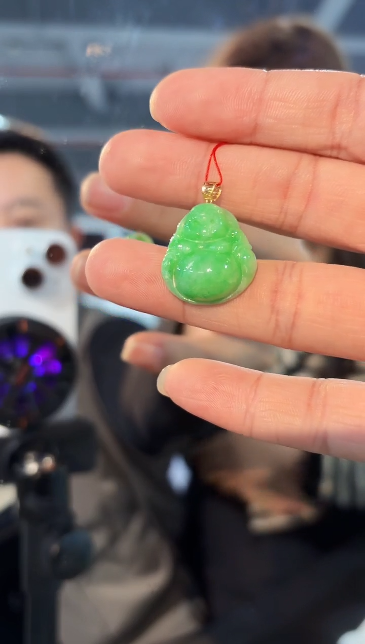 【闪购商品】翡翠颈饰18K金镶嵌缅料A货/支持复检/一件