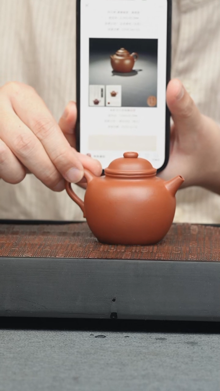 茶壶紫砂五堂 大彬圈钮-朱泥