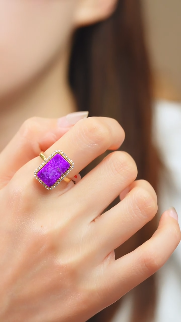 18K金镶嵌苏纪石（舒俱来）戒指2