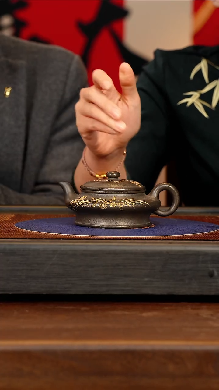 【闪购商品】紫砂茶壶CLQ 君子兰 虚扁 