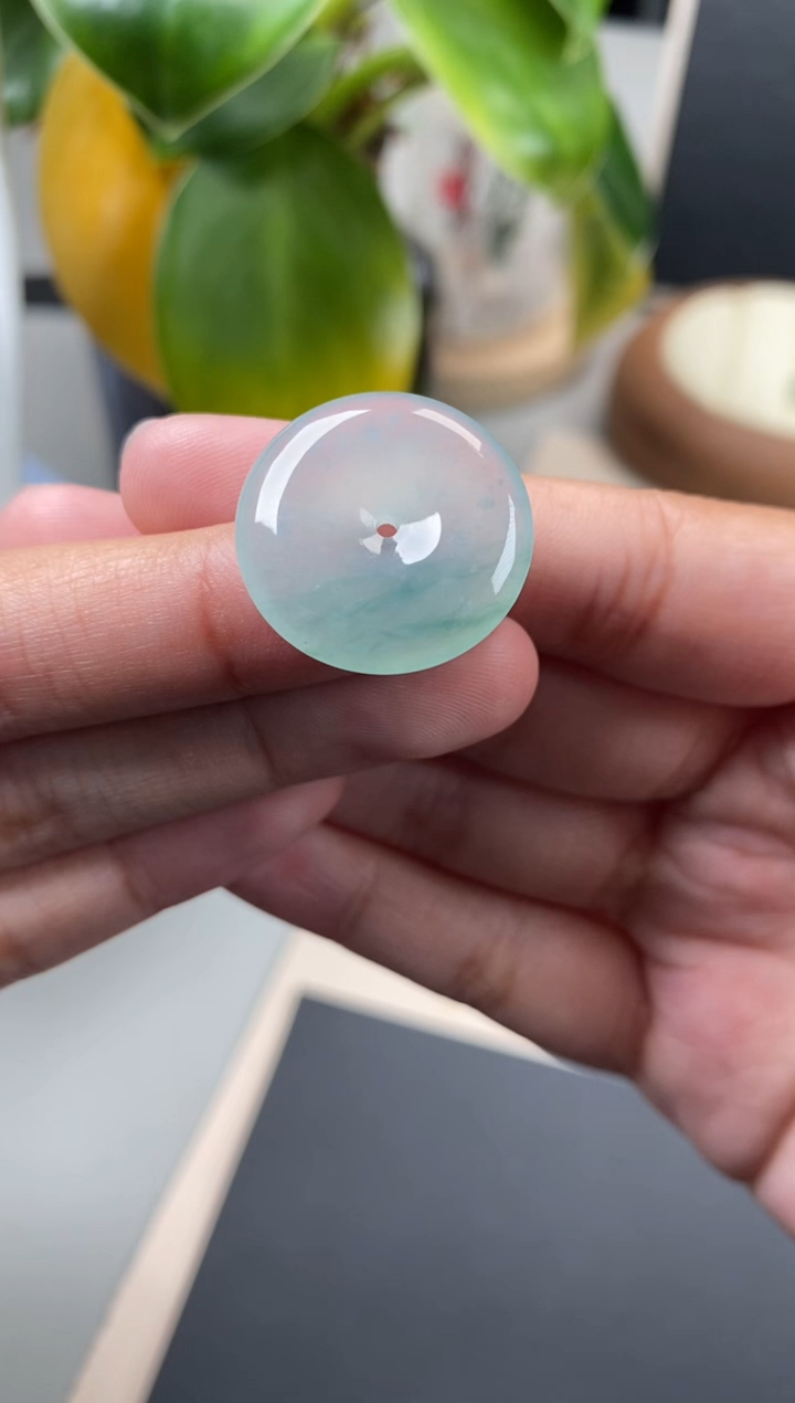 【闪购商品】翡翠颈饰未镶嵌翡翠冰胶平安扣