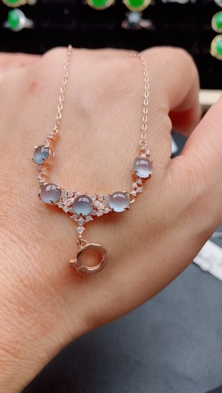 【闪购商品】翡翠吊坠(赠链)银S925镶嵌508505