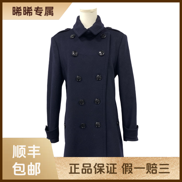 妃鱼/博柏利/羊毛/大衣/95新/s零三零七