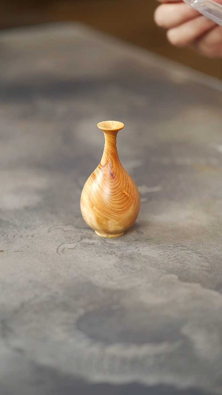 柏木（崖柏）323号陈化太行料小花器