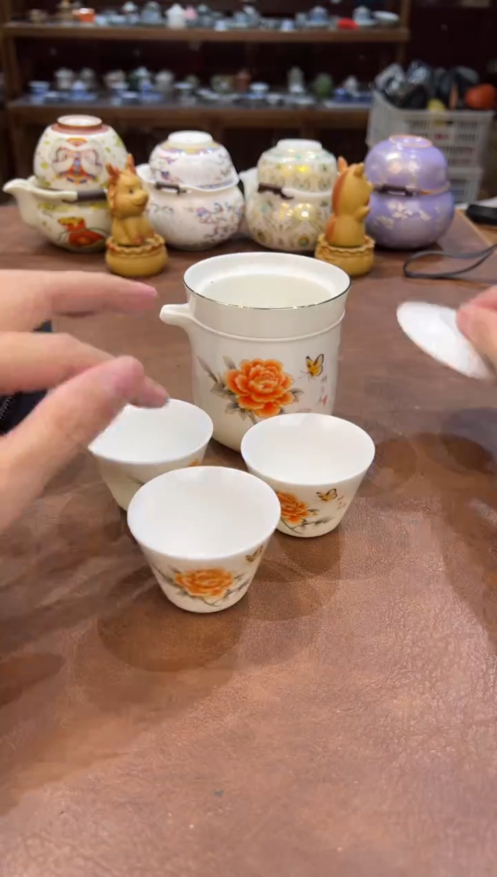 真的很便宜会开片的旅行茶具