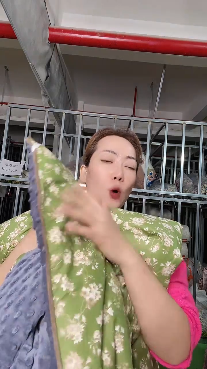 聚酯纤维全棉双人豆豆被 5.6斤左右