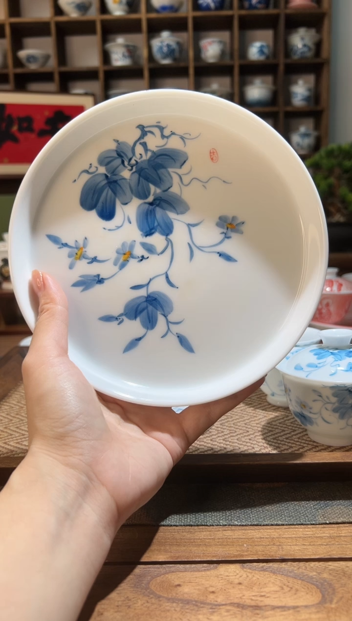 【闪购商品】手绘牵牛花大壶承
